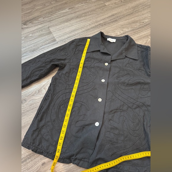 Linen Blend Textured Button-Up or Jacket m- L - Picture 14 of 17